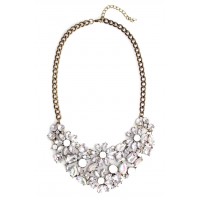 Aurelia Borealis Crystal Flower Bib Necklace